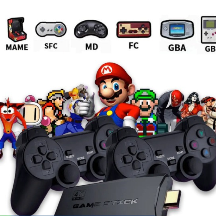 Video Game Retro Stick 20mil Jogos 2 Controles Sem Fio  - M8 64G consola de jogos