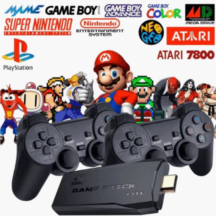 Video Game Retro Stick 20mil Jogos 2 Controles Sem Fio  - M8 64G consola de jogos