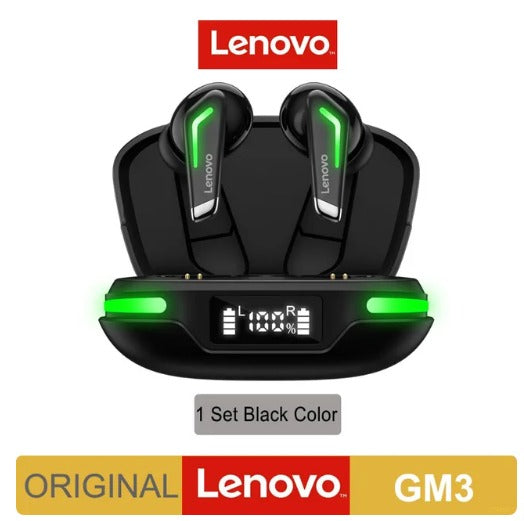 Fone Bluetooth 5.0 Gamer digital Lenovo GM3 Ruido 9d Gamer