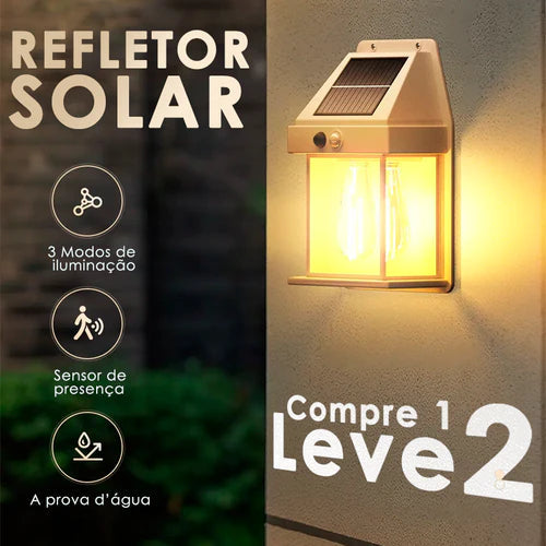 (Compre 1 Leve 2) Refletor Solar Ecolux com Sensor de Movimentos